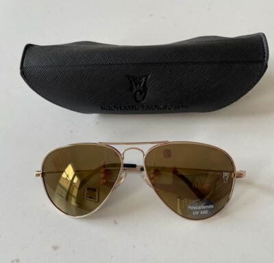 ♩マイケルジャクソン記念♩ OFFICIAL MICHAEL JACKSON HISTORY SUNGLASSES - GOLD - MINT - 1997