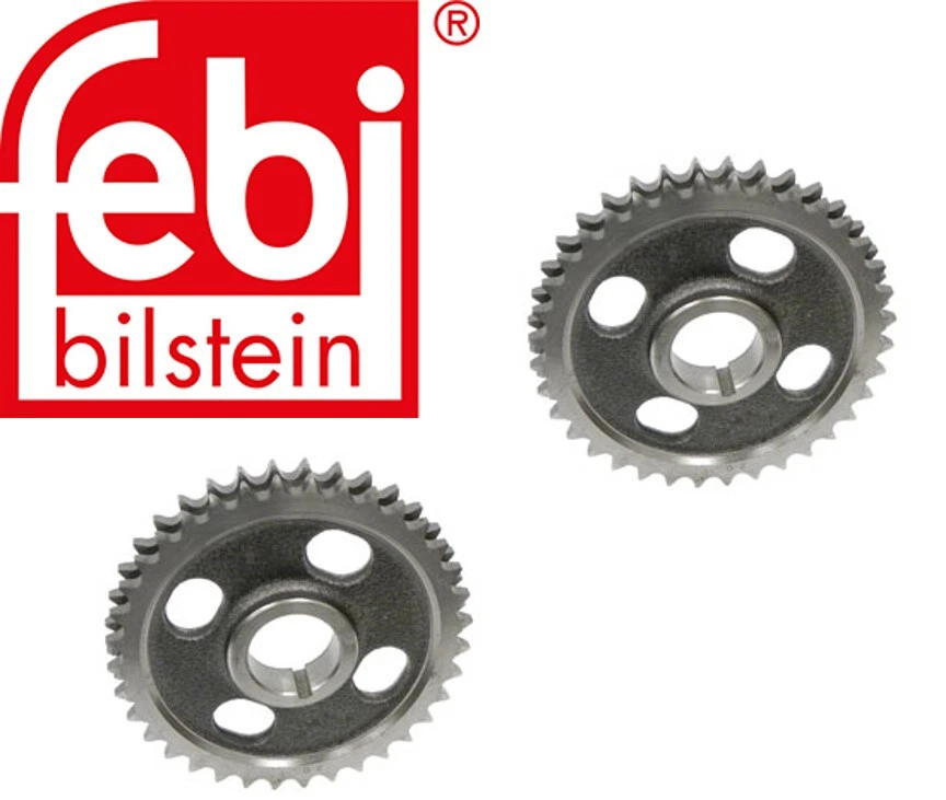 2 piñones de cadena de distribución en árbol de levas doble fila (L y R) para Mercedes Benz - FEBI Foto 2 de 4
