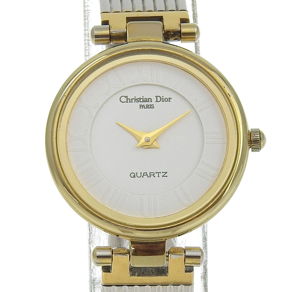 Dior Watches 4715032 WhiteDial Stainless Steel/Plated Gold Quartz Analog d...