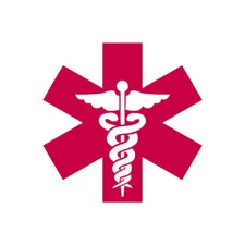 Caduceus Medical Symbol - Decal Sticker - Multiple Colors & Sizes - ebn3253