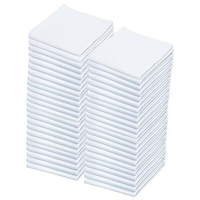 Flour Sack Towels | Tea Towel for Crafts| Kitchen 28'' x 28'' - Pack of 50 White