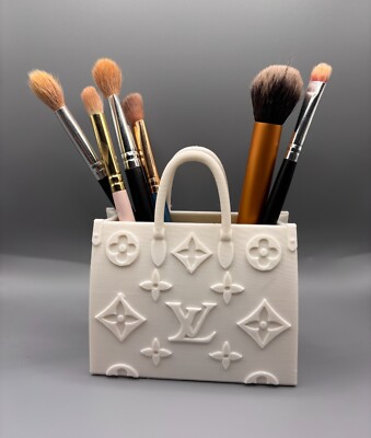 3D gedruckte Miniatur LV Handtasche Vase - Make up Pinselhalter - Ziervase