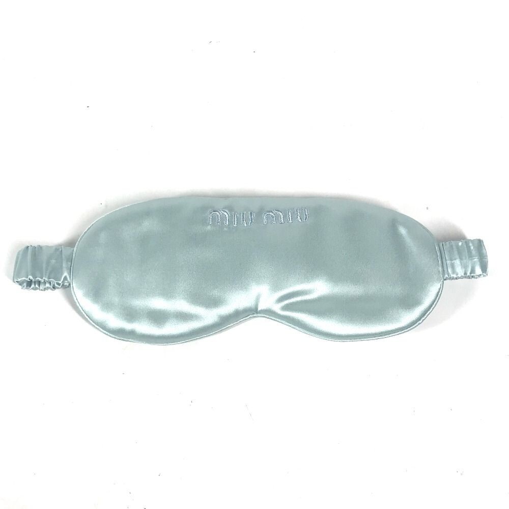 miu miu サテン アイマスク ライトブルー miu miu eye mask with case light blue novelty satin fabric
