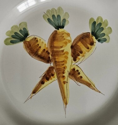 5 CASAFINA Italy Hand Painted Vegetables Veggies Salad Plates 8