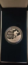 1991 P US Mint Proof Korean War Commemorative Korea Silver Dollar Coin