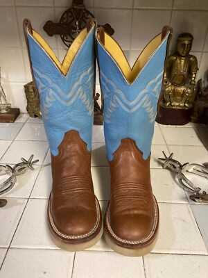 Vintage HONCHOS Leather Cowboy western Boots Vintage HONCHOS Made in USA COWBOY Western Boots Black  main image 3