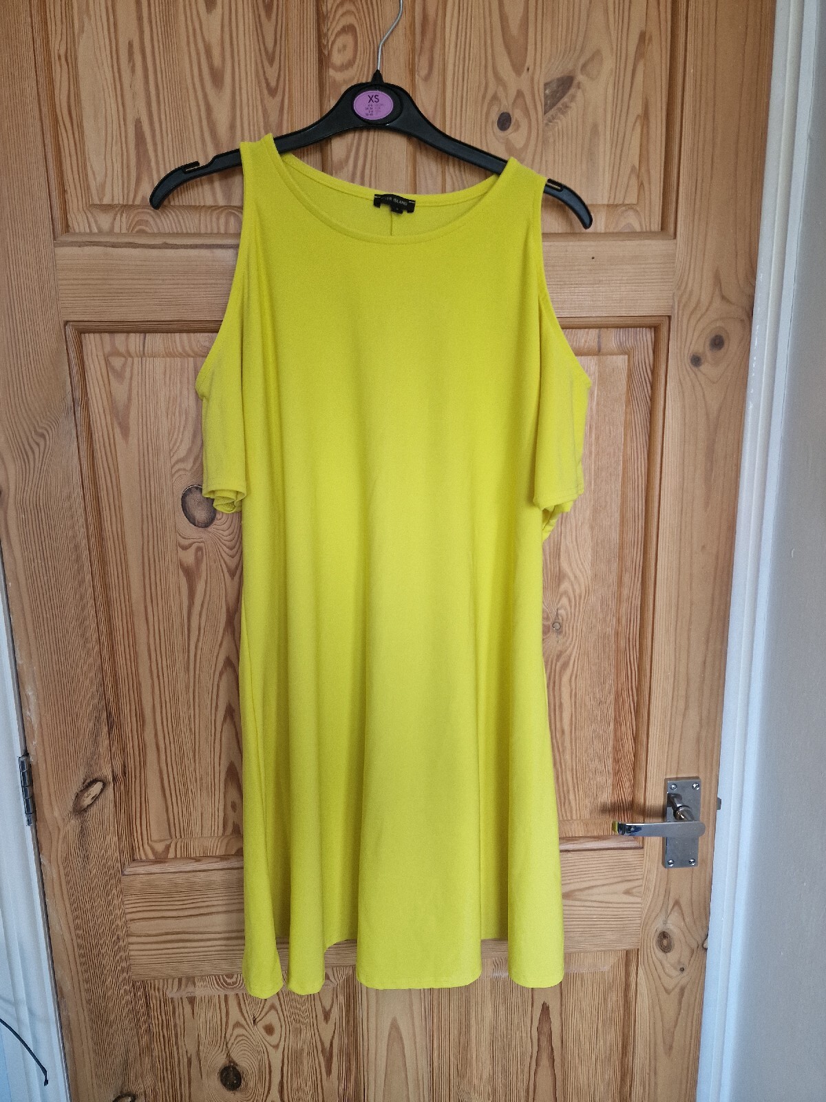Womens River Island Bright Yellow Loose Fit Summer Dress Size