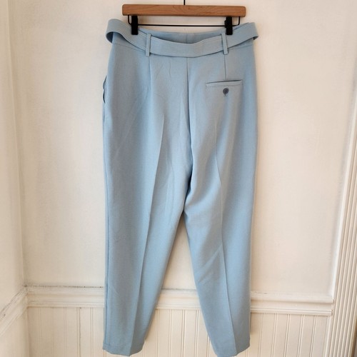 Pantaloni Akris Punto Blu Conici Pantaloni Cintura Carriera Professionale Donna 10 - Foto 2 di 8