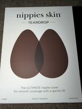 Nippies Skin Teardrop Nipple Covers HAZELNUT Silicone Size 1 A-B Cups Reusable