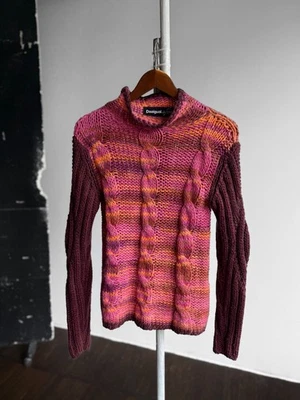 Pull femme Desigual by L multicolore dégradé maille câble laine acrylique tai... - Photo 1/4