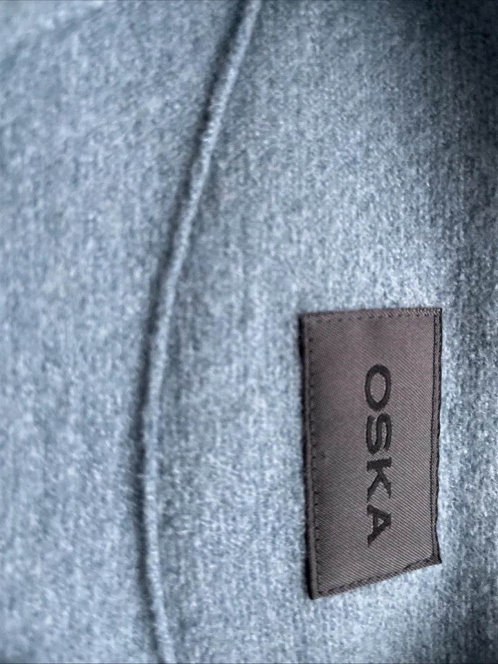 OSKA Moessmer Boiled Virgin Wool Short Jacket Blue, Size 3 UK (14-16) - Image 3 of 4