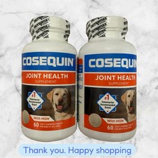 FOR 2 Cosequin Joint Health Supplement w/MSM 60 Chewable Tablets EXP2027 NEW