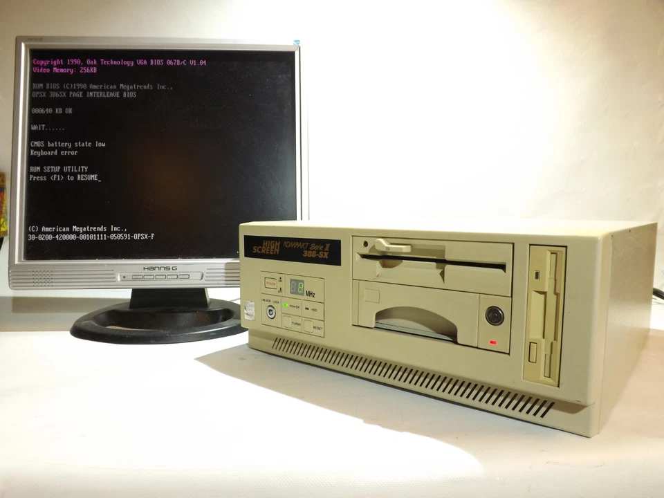 Highscreen Kompakt Serie III – 386-SX Vintage PC | Getestet | Computer | Selten!