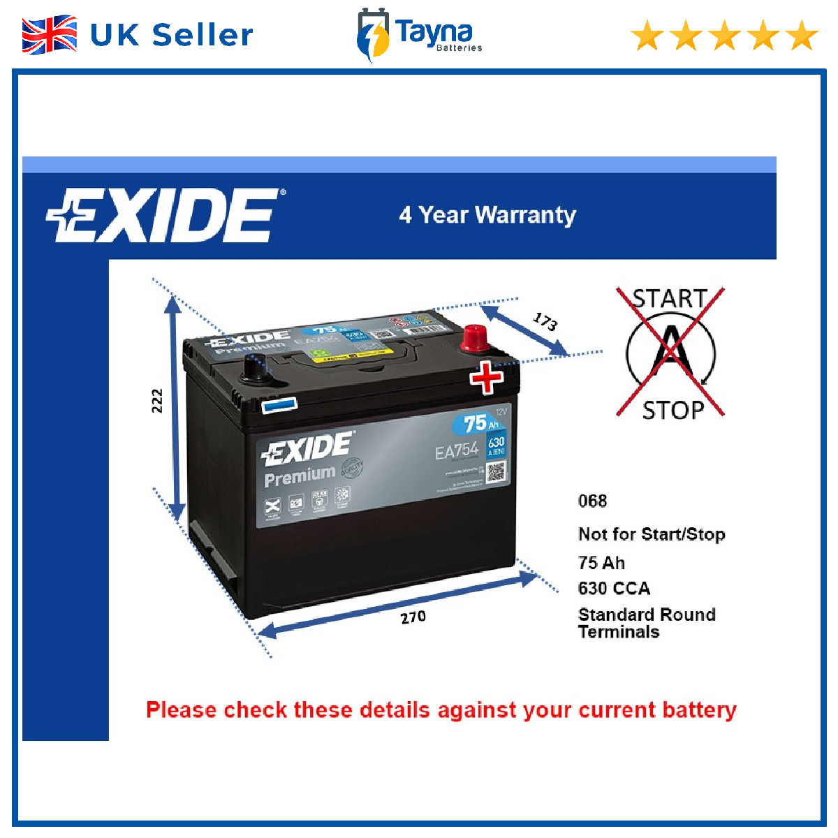 Battery fits MITSUBISHI L200 PAJERO/SHOGUN GRANDIS GALANT ASX PAJERO 068