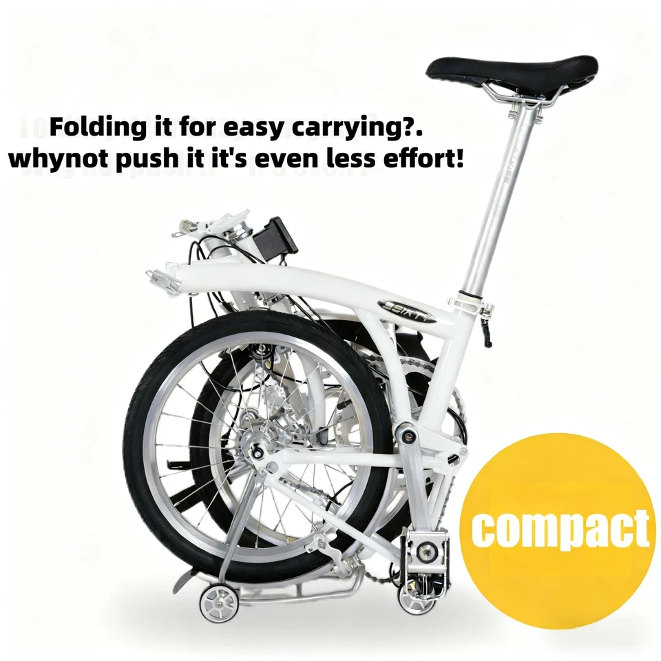 3SIXTY Faltrad im Brompton Style 4 Gang 16 Zoll Leichtes Klappfahrrad - Bild 4 von 4