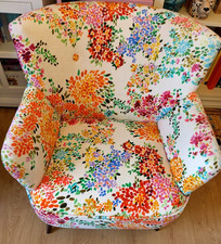 Anthropologie Lorna Velvet petite accent Chair