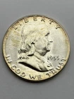 1955 P Franklin Half Dollar Silver Coin BU UNC FBL
