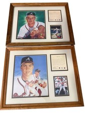 Atlanta Braves Chipper Jones-Greg Maddux Licensed Numbered Lithographs 15&rdquo;x12&rdquo;