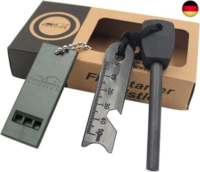 Feuerstahl Feuerstein survival,7in1 XXL outdoor ausrüstung set Zündungen F