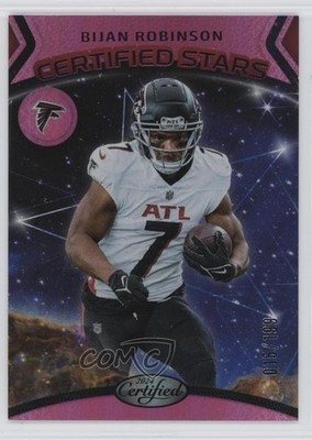 2024 Certified Stars Pink Mirror 15/199 Bijan Robinson #15 8mm