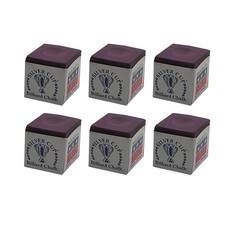 Half Dozen Plum Purple Silver Cup Pool Cue Chalk