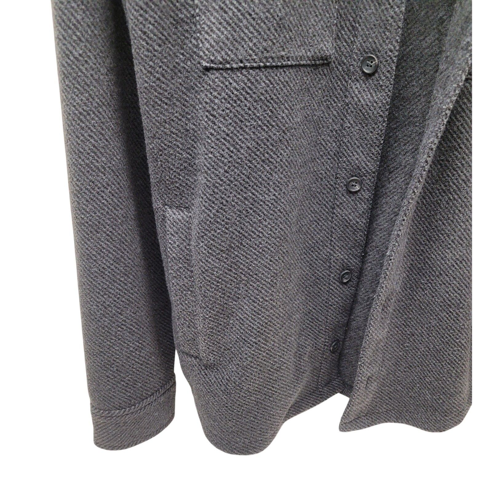 Express Gray Herringbone Shacket Oversized Shirt … - image 6