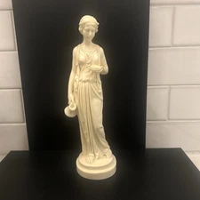 Signed, Vintage A. Santini Greek Woman Water Bearer Resin Figurine 9 7/8 Inches