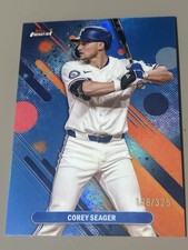 Corey Seager 2025 Topps Finest “Sky Blue” Refractor Card #198/325