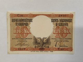 Regno D'Italia e Albania banconota da 10 Lek da CLassificare SI PARTE DA 1€!!!