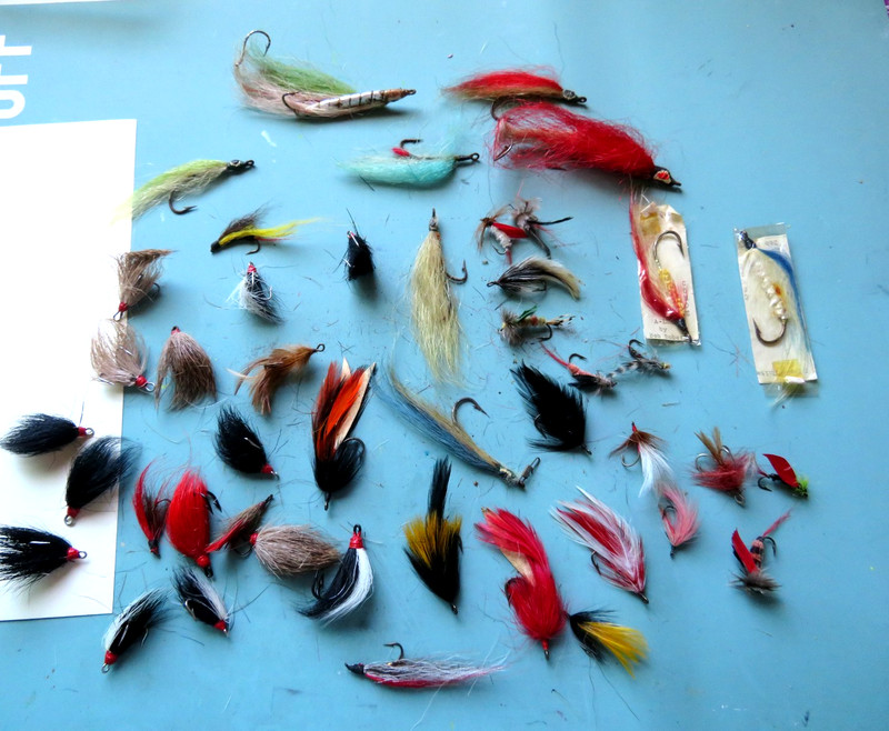 LOT of over 40 vintage:  flys, jigs, Coco fly/jig, plus:  see photos.