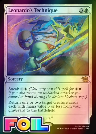 x1 Leonardo's Technique FOIL TMT Ninja Turtles MTG 18 M/NM 1x | eBay
