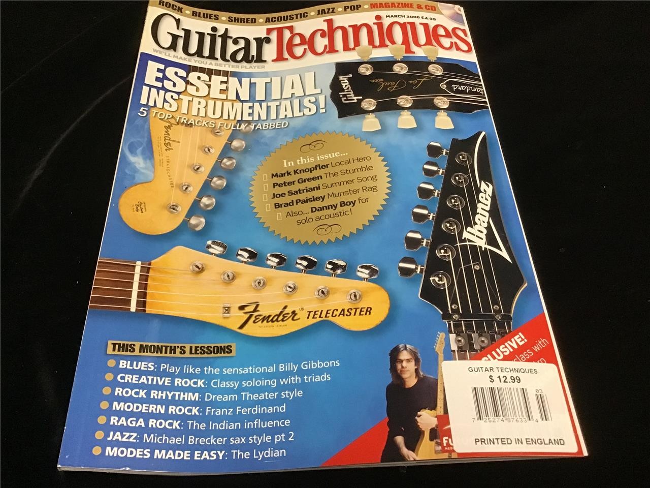 Guitar Techniques Magazine March 2006 Essential Instruments, Mark Knopfler