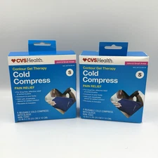 (2)CVS Health Contour Gel Therapy Cold Compress Pain Relief Small NIB