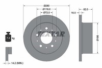 2X Bremsscheibe Hinten Textar 92157403 FÜR CitroËN Passend FÜR Fiat Opel