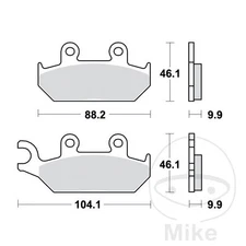18824-standard brake pads ALTN: 7375108 compatible with Yamaha XTZ 660 