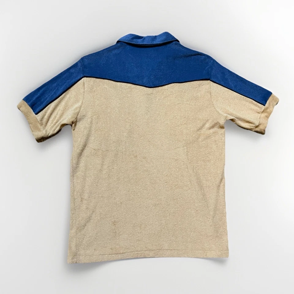 Vintage Terry Cloth Henley Pullover Shirt Mens Saturdays L NWT Deadstock - Image 4 of 4