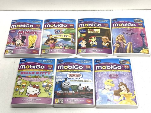 Vtech Mobigo Touch Learning System Lot Of 7 Games