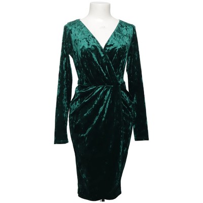 NLY One, Kleid, Größe: S, Wrap Velvet Dress, Grün, Elasthan/Polyester #JUq