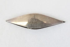 Antique Sterling Silver Tatting Shuttle Webster Co. Letter "N" Monogram