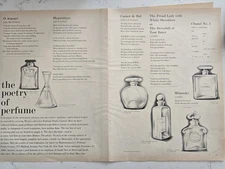 1960 Poetry perfume bottles vintage Art Chanel Guerlain Evyan Ciro Dana ad