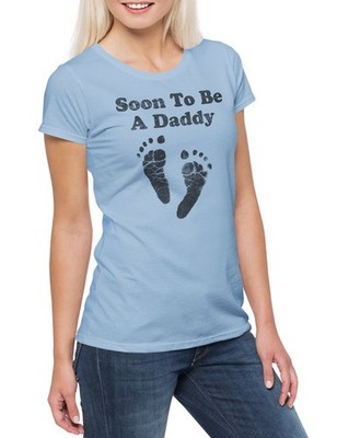 Soon To Be A Daddy Damen T-Shirt Vater Father Baby Newborn F Word Papa Vatertag