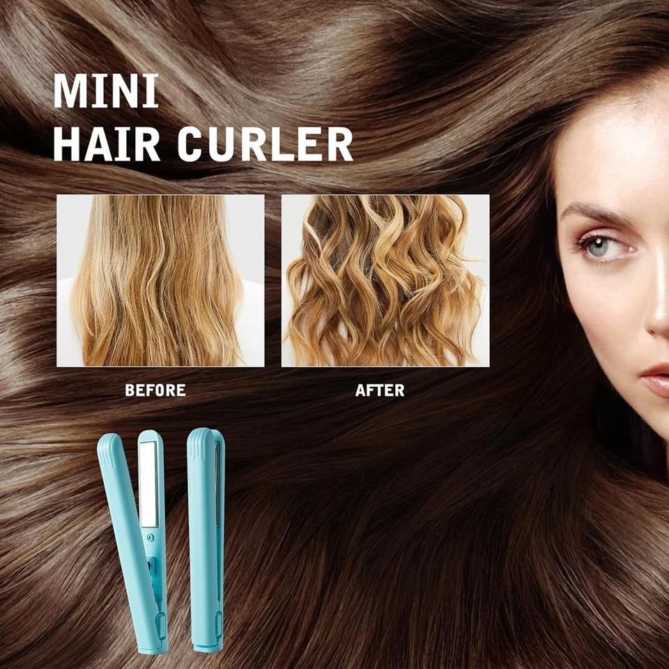 Portable 2 in 1 Mini Dual Purpose Curling Iron,Upgrade Small Hair Straightener - Image 4 of 4