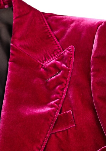 TOM FORD Cooper Velvet Red Tuxedo Dinner Jacket Size 52 IT / 42R U.S. New Wi... - Picture 5 of 6