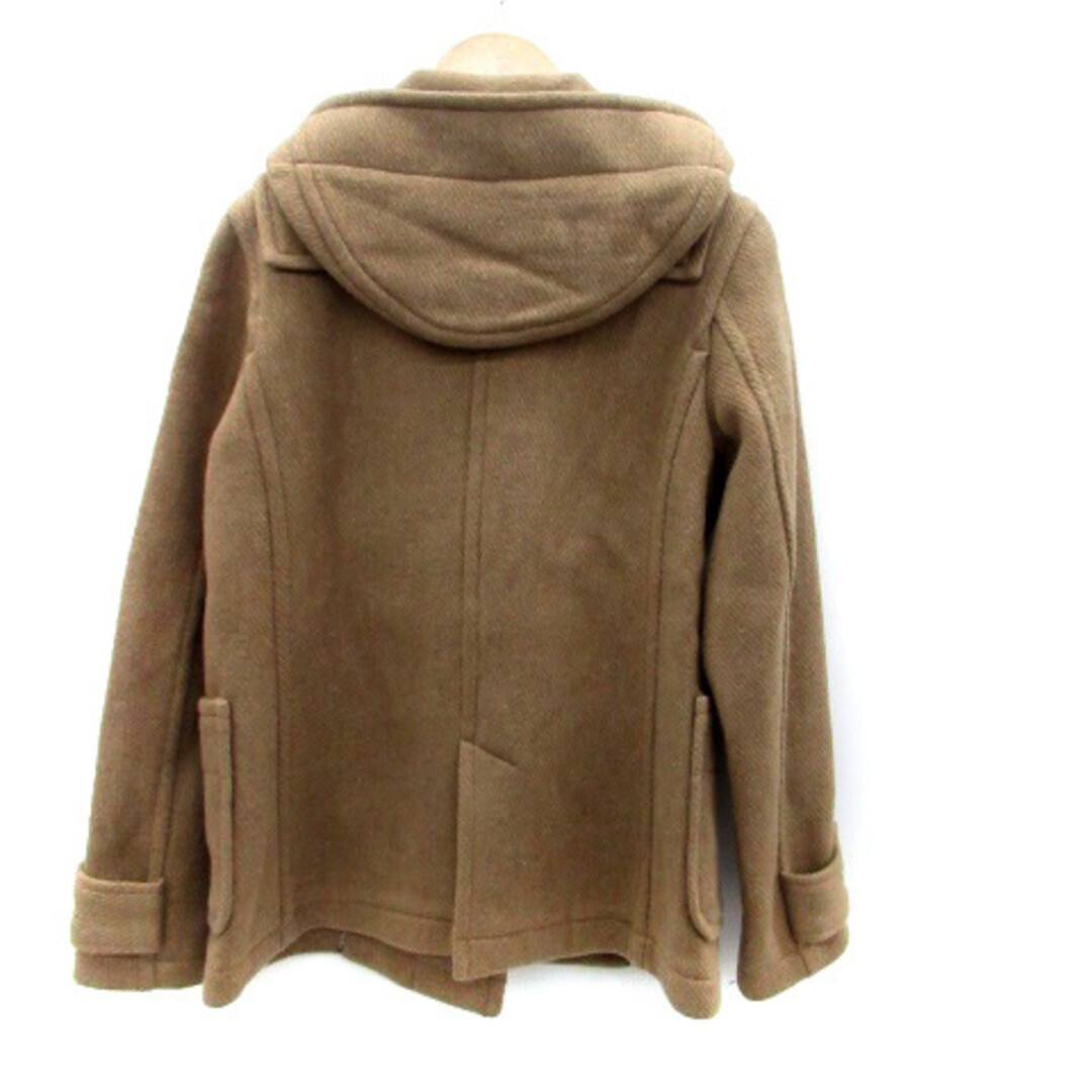POU DOU duffle coat short length hooded wool M brown HO41