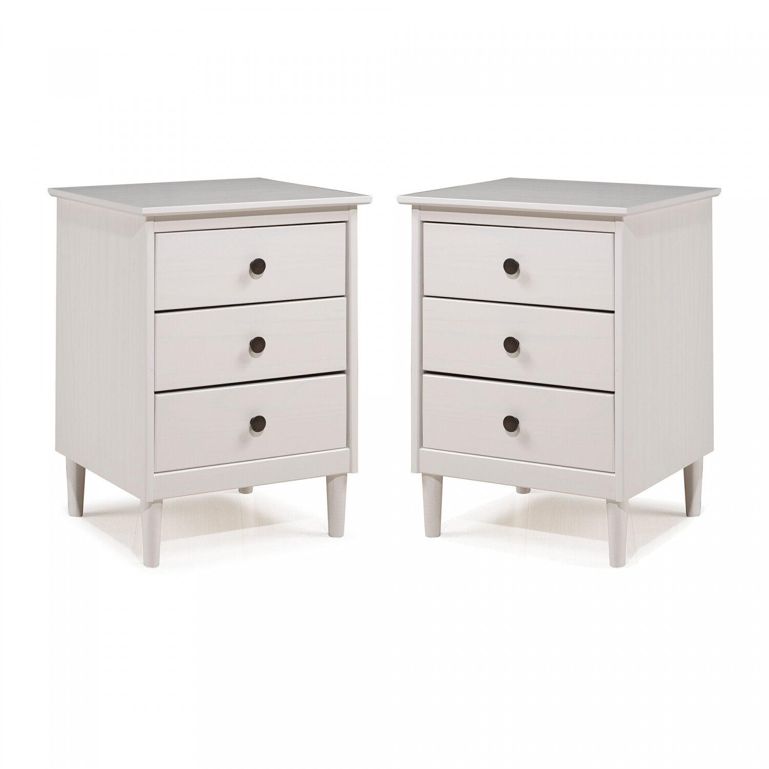 Furniture Of America Bisbee Cognac Finish Modern 3 Drawer Bedroom Nightstand For Sale Online Ebay