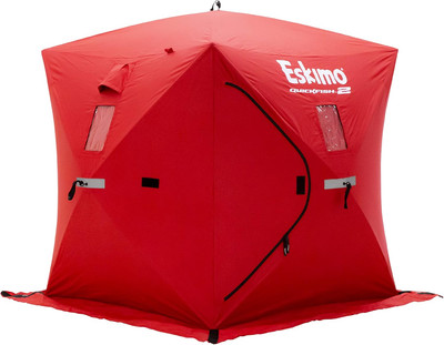 Quickfish 69151 2 Pop-Up Portable Ice Shelter, 2 Person , Red