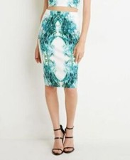 Forever 21 - Modern Blue Rise Of Dawn Forest Green Blue Skirt Size S NWT #04