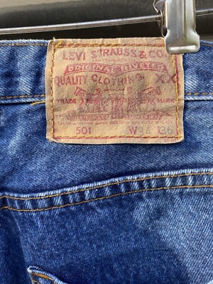 Vintage 80s Men Levi's 501 Denim Jeans Thailand 34x36 Panel Cut | eBay