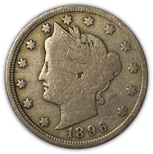 1896 Coronet Head Large Cent Near Very Good G/VG Coin #1174 - Photo 1/2