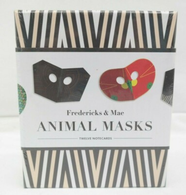 Fredericks & Mae Animal Masks: Twelve Notecards   TF